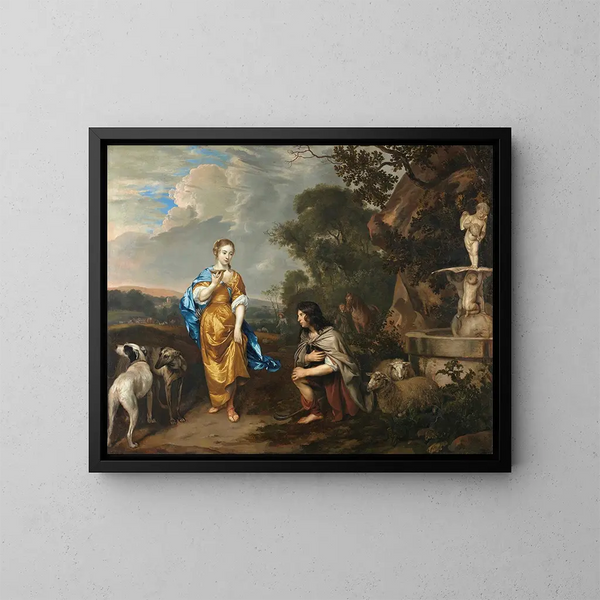 Granida ja Daiphilo - Jan Mijtens — kehystetty taideteos seinällä