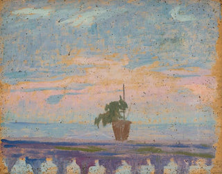 Parapet de balcon avec des pots de fleurs - Jan Rembowski — näkymä teoksesta