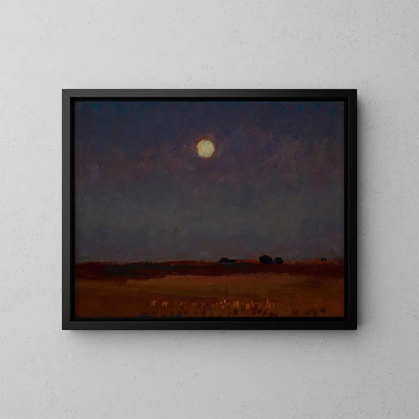 Yö kuunvalossa - Jan Stanisławski — kehystetty taideteos seinällä