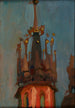 Flèche de l'église Sainte-Marie à Cracovie - Jan Stanisławski — näkymä teoksesta