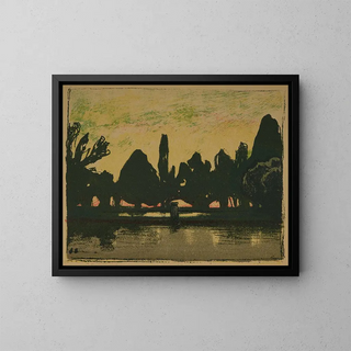 Villa d'Este - Jan Stanisławski — kehystetty taideteos seinällä