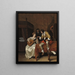Ascagnes ja Lucelle Musiikkitunti - Jan Steen — kehystetty taideteos seinällä