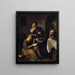 Lasten oppimassa lukemaan kissalle - Jan Steen — kehystetty taideteos seinällä
