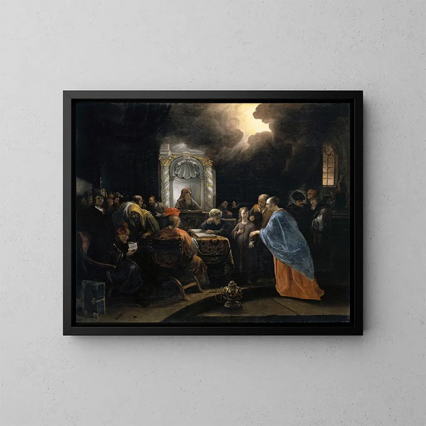 Le Christ parmi les docteurs - Jan Steen — kehystetty taideteos seinällä