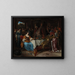 Esther, Assuérus ja Haman - Jan Steen — kehystetty taideteos seinällä