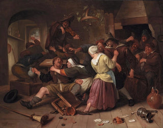 Joueurs en querelle - Jan Steen — näkymä teoksesta
