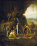 Mooses iskemässä kiveä - Jan Steen — näkymä teoksesta