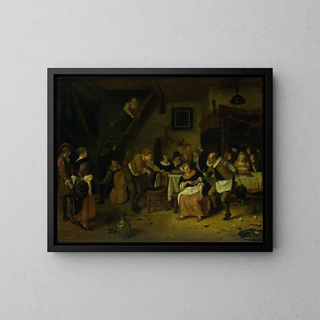 Mariage de paysans - Jan Steen — kehystetty taideteos seinällä