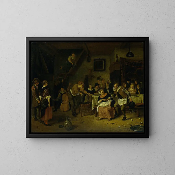 Mariage de paysans - Jan Steen — kehystetty taideteos seinällä