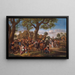 Maanviljelijät juhlimassa pubin edessä - Jan Steen — kehystetty taideteos seinällä