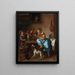 La leçon de danse - Jan Steen — kehystetty taideteos seinällä