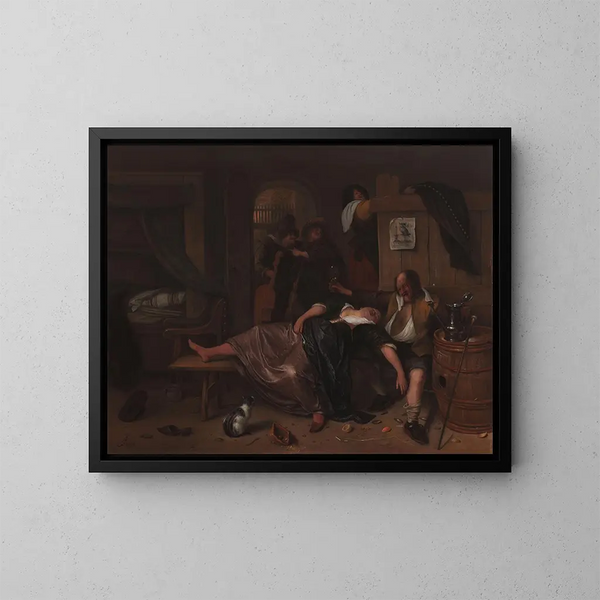 Le couple ivre - Jan Steen — kehystetty taideteos seinällä