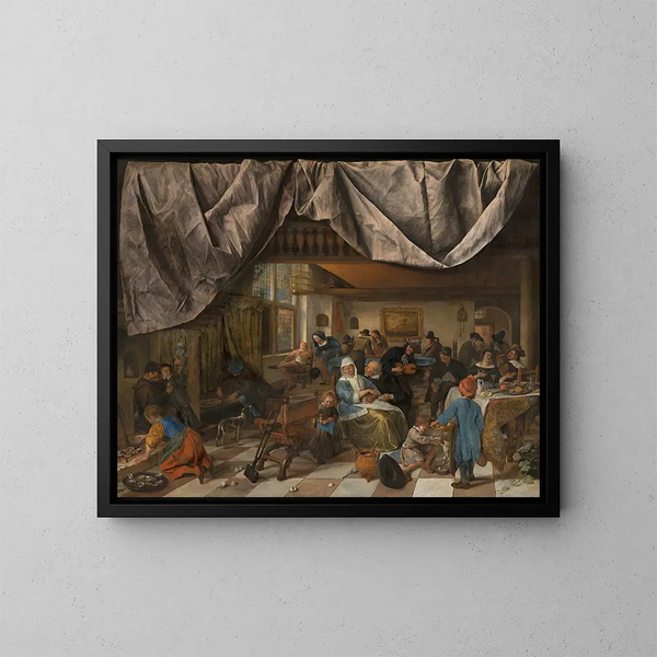 La Vie de l'homme - Jan Steen — kehystetty taideteos seinällä