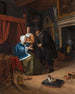 La fille malade - Jan Steen — näkymä teoksesta