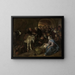 L'adoration des bergers - Jan Steen — kehystetty taideteos seinällä
