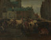 Le marché aux bestiaux à Anvers - Jan Stobbaerts — näkymä teoksesta