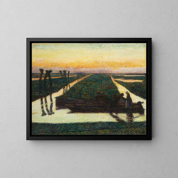 Un canal à Broek in Waterland - Jan Toorop — kehystetty taideteos seinällä