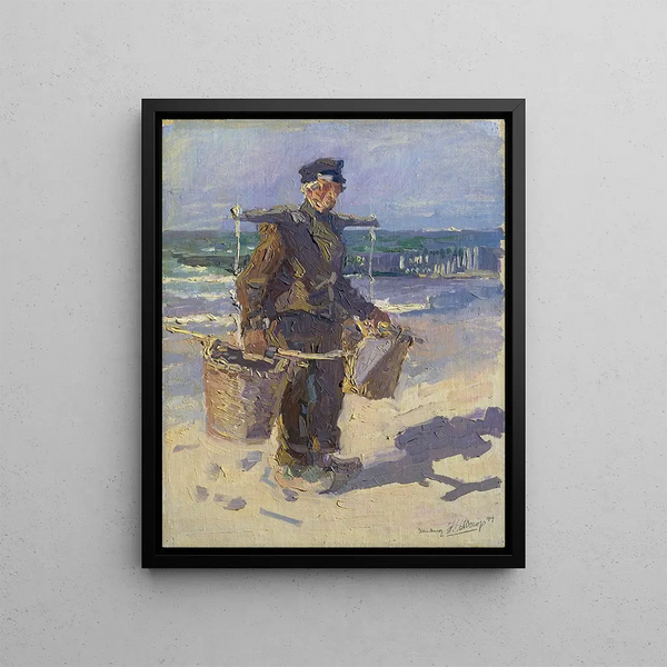 Le pêcheur de coquillages - Jan Toorop — kehystetty taideteos seinällä