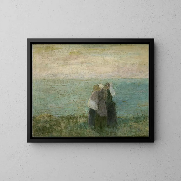 Naiset meren rannalla - Jan Toorop — kehystetty taideteos seinällä