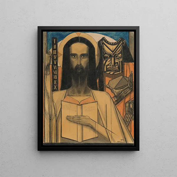Study for Christus in the Wilderness - Jan Toorop — kehystetty taideteos seinällä