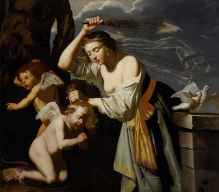 Venus rangaistamassa Cupidia - Jan van Bijlert — näkymä teoksesta