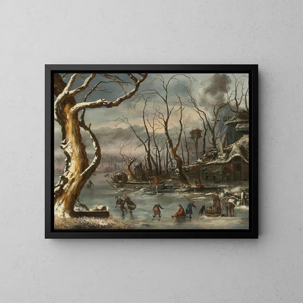 Talvimaisema - Jan van Kessel vanhempi — kehystetty taideteos seinällä