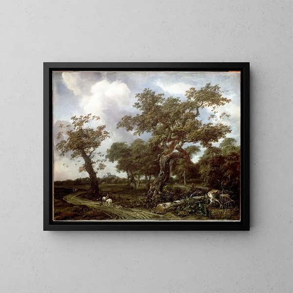 Un bois près de La Haye avec vue sur le Huis ten Bosch - Jan van Kessel l'Ancien — kehystetty taideteos seinällä
