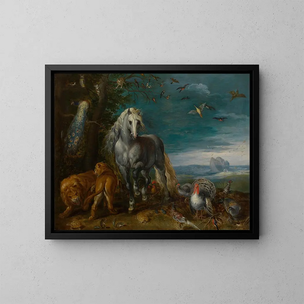 Nooan arkki - Jan van Kessel l'Ancien — kehystetty taideteos seinällä
