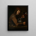 Poika juomassa viiniä - Jan Vermeer van Utrecht — kehystetty taideteos seinällä