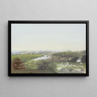 Jan Veth - Berglandschap met een rivier.webp