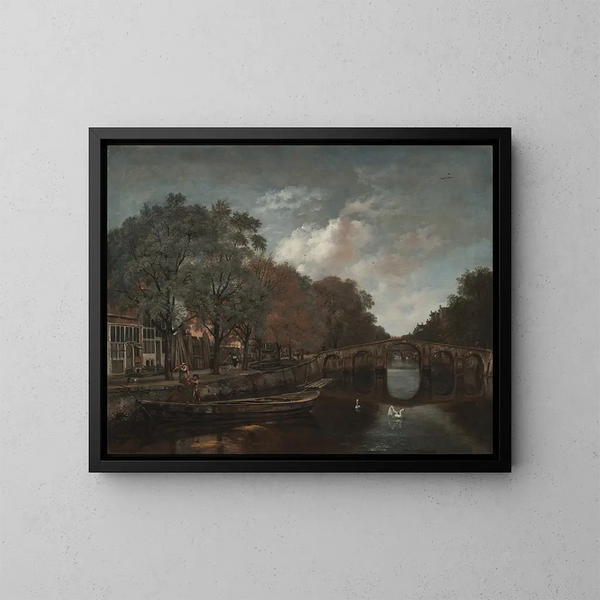 Herengracht Amsterdamissa - Jan Wijnants — kehystetty taideteos seinällä