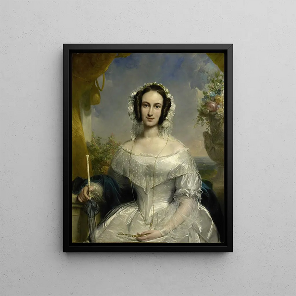 Jan Willem Pieneman - Agatha Petronella Hartsen 181478 In bruidstoilet ter gelegenheid van haar huwelijk met Jan van der Hoop op 17 maart 1841.webp