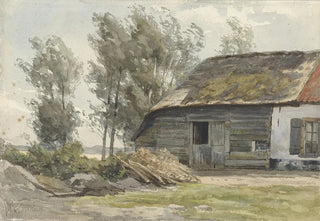 Jan Willem van Borselen - Boerenhofstede met schuur.webp