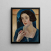 Portrait d'une femme avec une pomme - Jan Wydra — kehystetty taideteos seinällä
