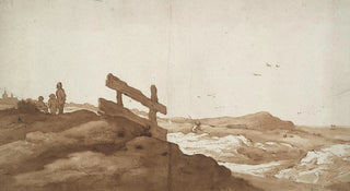 Jan de Bisschop - Hilly Landscape with Figures.webp