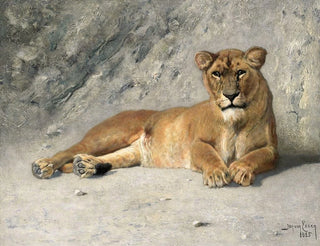 Lionne au repos - Jan van Essen — näkymä teoksesta