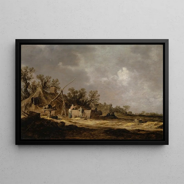 Fermes-maalaus - Jan van Goyen — kehystetty taideteos seinällä