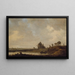 L'Auberge au bord de la rivière - Jan van Goyen — kehystetty taideteos seinällä