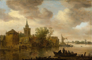 Jan van Goyen - River View with Church and Farmhouse.webp