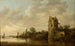 Jan van Goyen -joenranta vanhan tornin kanssa — näkymä teoksesta