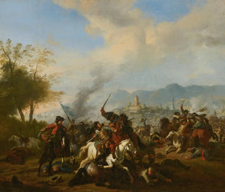 Engagement de cavalerie - Jan van Huchtenburg — näkymä teoksesta