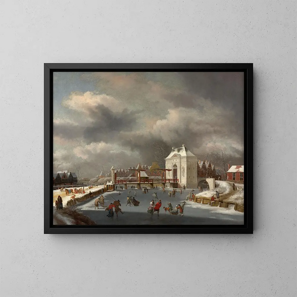 La porte Heiligeweg à Amsterdam - Jan van Kessel — kehystetty taideteos seinällä