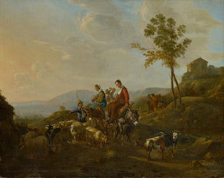 Maisema paimenilla - Jan van Ossenbeeck — näkymä teoksesta
