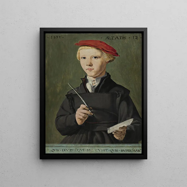 Portrait d'un jeune chercheur - Jan van Scorel — kehystetty taideteos seinällä