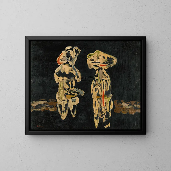 Figures - Jankel Adler — kehystetty taideteos seinällä