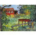 Maalauksen jäljennös Puutarha punaisella talolla - Edvard Munch