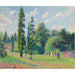 Maalauksen jäljennös Kewin puutarha, Lontoo, lähellä lammikkoa - Camille Pissarro