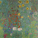 Maalauspuutarha maalaus kanssa auringonkukat - Gustav Klimt — näkymä teoksesta
