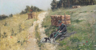 Jaroslav Vn - A hunter taking refreshment.webp