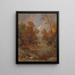 L syksy joella - Jasper Francis Cropsey — kehystetty taideteos seinällä